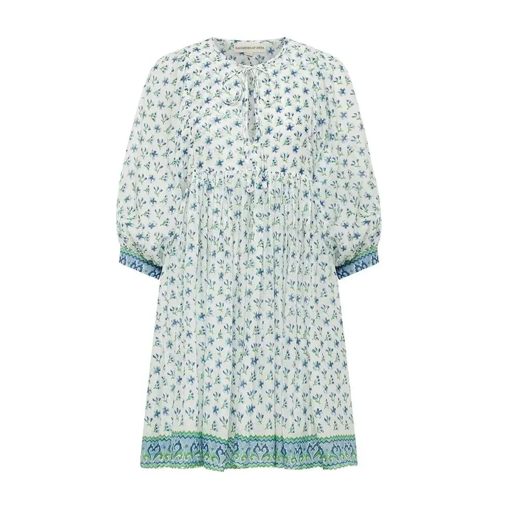 Daughters of India | Dresses | Daughters Of India Kyra Puff Sleeve Cotton Mini Dress Azure Floral Print | Poshmark Daughters of India | Dresses | Daughters Of India Kyra Puff Sleeve Cotton Mini Dress Azure Floral Print | Poshmark